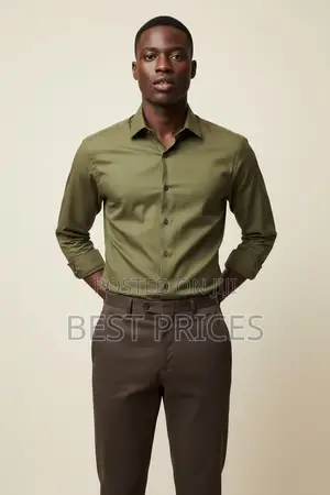 Outfit Combo – Monza Olive Green Shirt + Khaki Dark Brown Pants