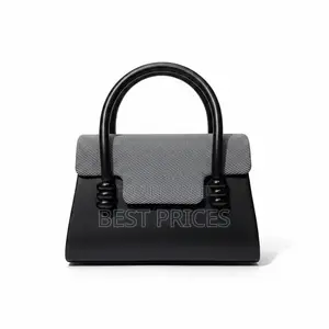 Alina Mini Top Handle Bag | Denim Tweed Flap | Tubular Arch Handle