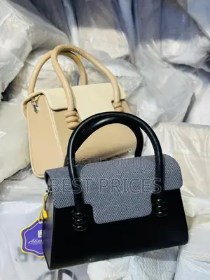 Alina Mini Top Handle Bag | Denim Tweed Flap | Tubular Arch Handle