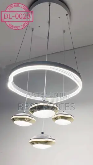 DL-0023 Modern LED Ring Chandelier with Saucer Pendants