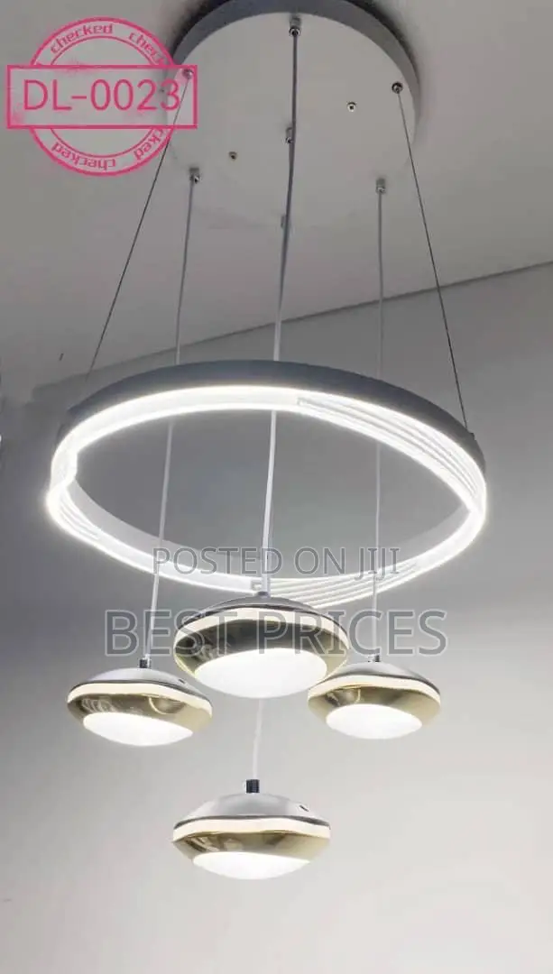 DL-0023 Modern LED Ring Chandelier with Saucer Pendants