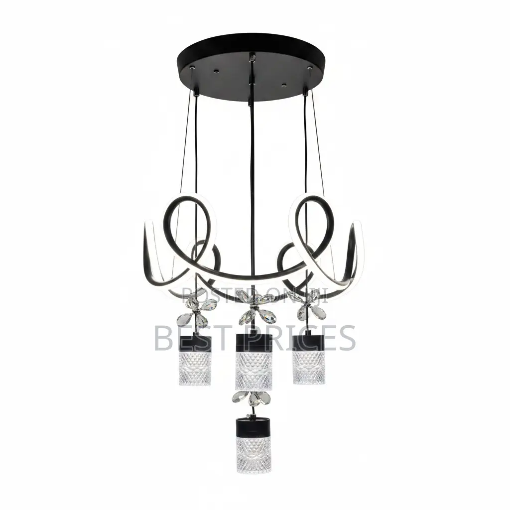 DL-0041 Modern LED Chandelier with Crystal Cylinder Pendants