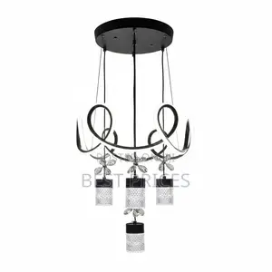DL-0041 Modern LED Chandelier with Crystal Cylinder Pendants