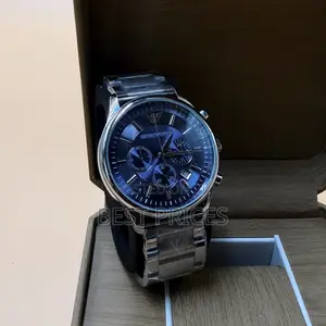 Emporio Armani AR2448 Men's Chronograph Wristwatch - Blue Dial