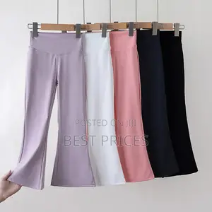 Girls Flared Pants High Waist 2024 Yoga Leggings Teenagers Stretch