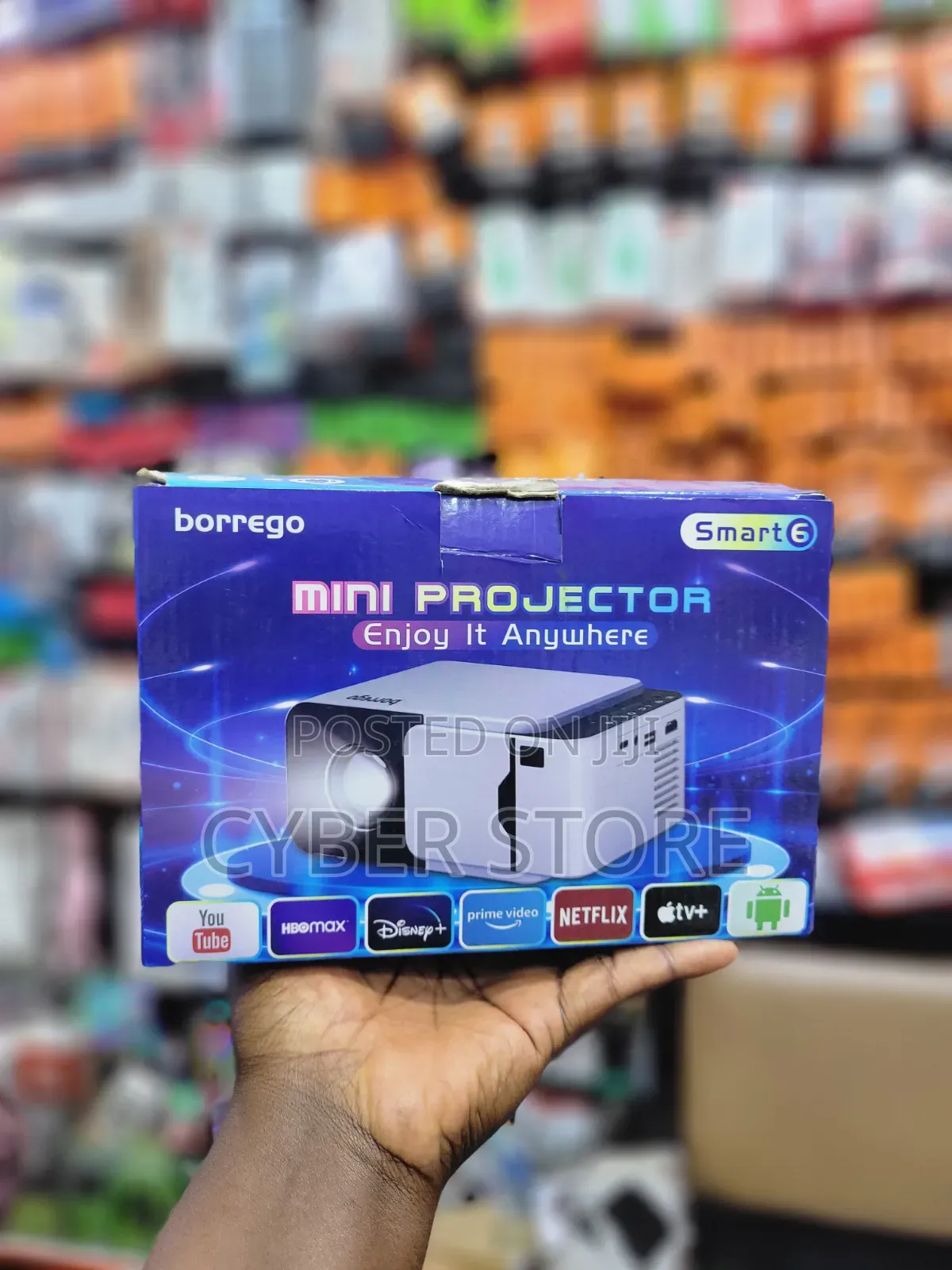 Borrego Smart 6 Mini Projector, a Portable Smart Projector.