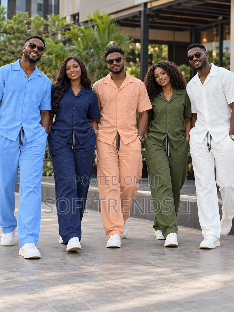 Unisex Linen Two Pieces