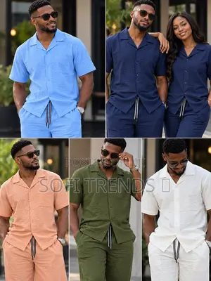 Unisex Linen Two Pieces