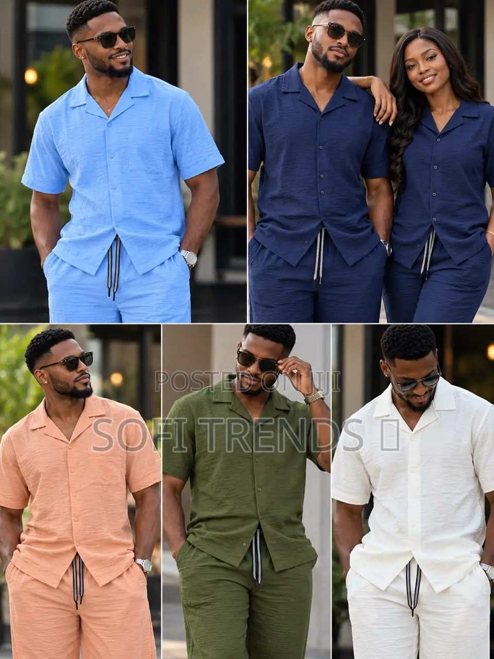 Unisex Linen Two Pieces