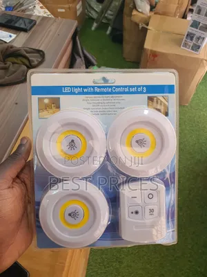 LED Puck Lights With Remote Control – Set of 3
