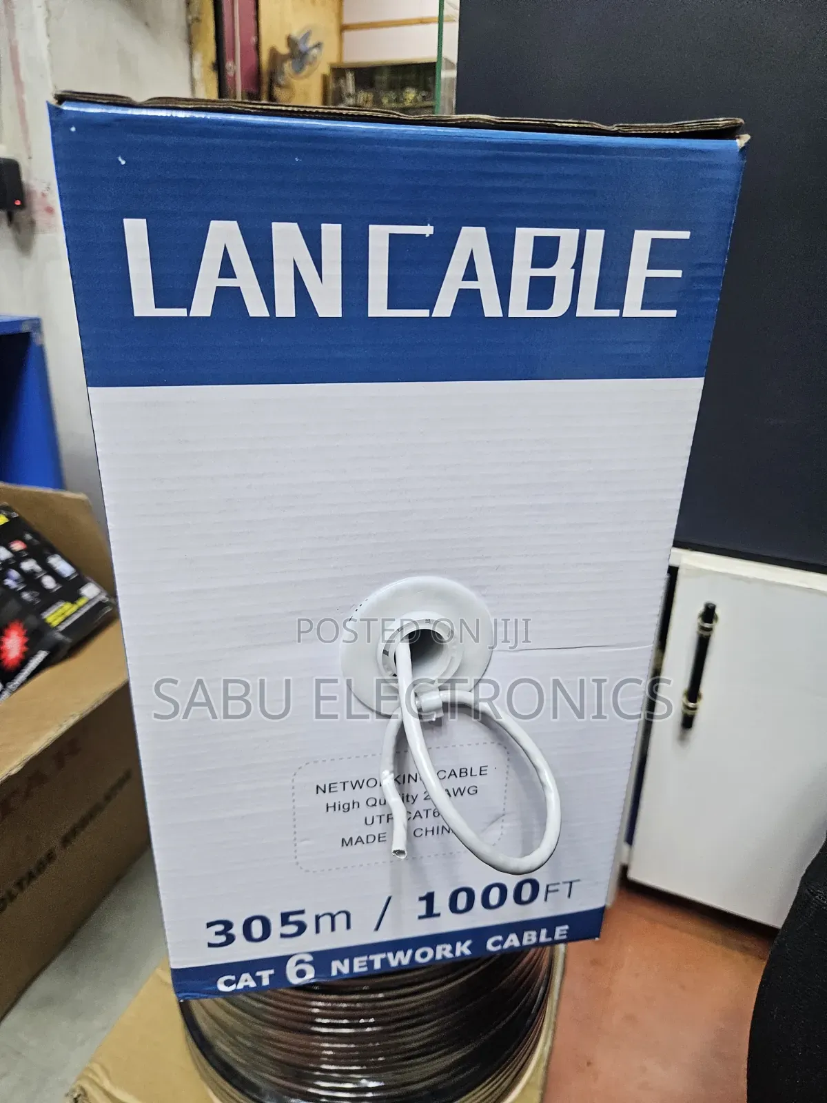 High Quality Indoor Cat6 Cable- 305m - 1000ft- Light Grey