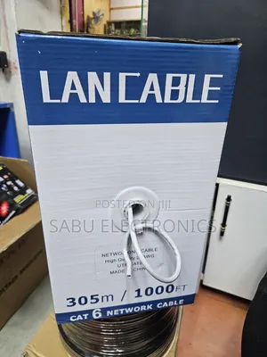 High Quality Indoor Cat6 Cable- 305m - 1000ft- Light Grey