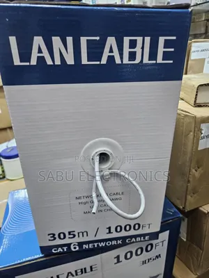 High Quality Indoor Cat6 Cable- 305m - 1000ft- Light Grey
