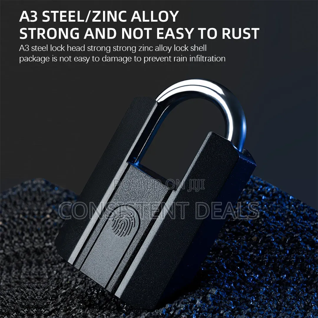 Smart Fingerprint Padlock With APP & Bluetooth, Heavy Duty