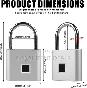 Fingerprint Lock: Smart Lock Waterproof, Lock