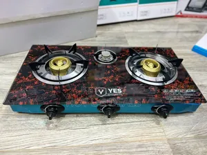 3-Burner Tempered Glass Gas Cooker – Auto-Ignition