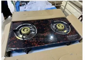 2-Burner Tempered Glass Tabletop Gas Stove With Automatic Ignition