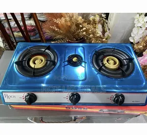 Roch 3-Burner Tabletop Gas Cooker & Hob Stainless Steel