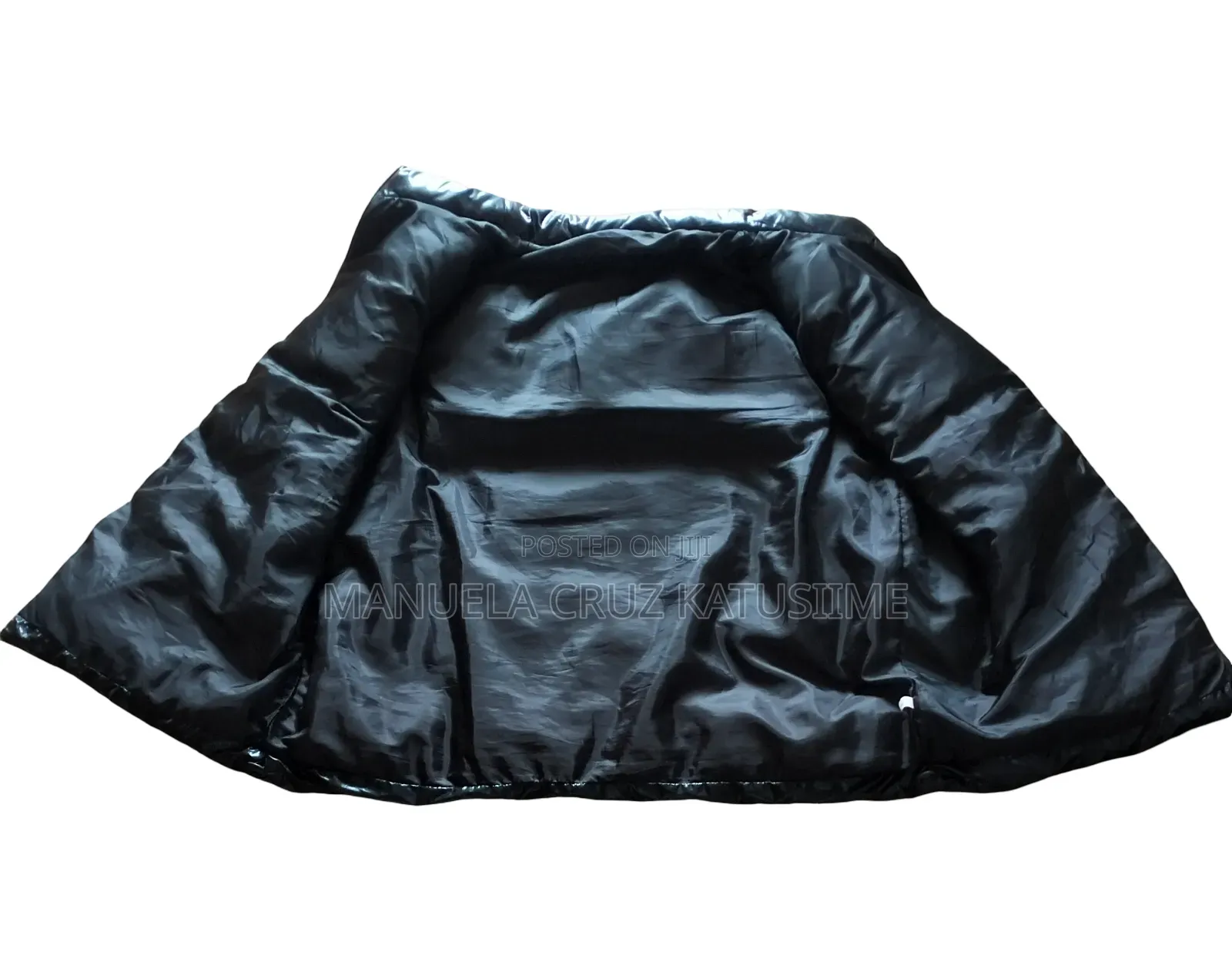 Shiny Black Puffer Vest