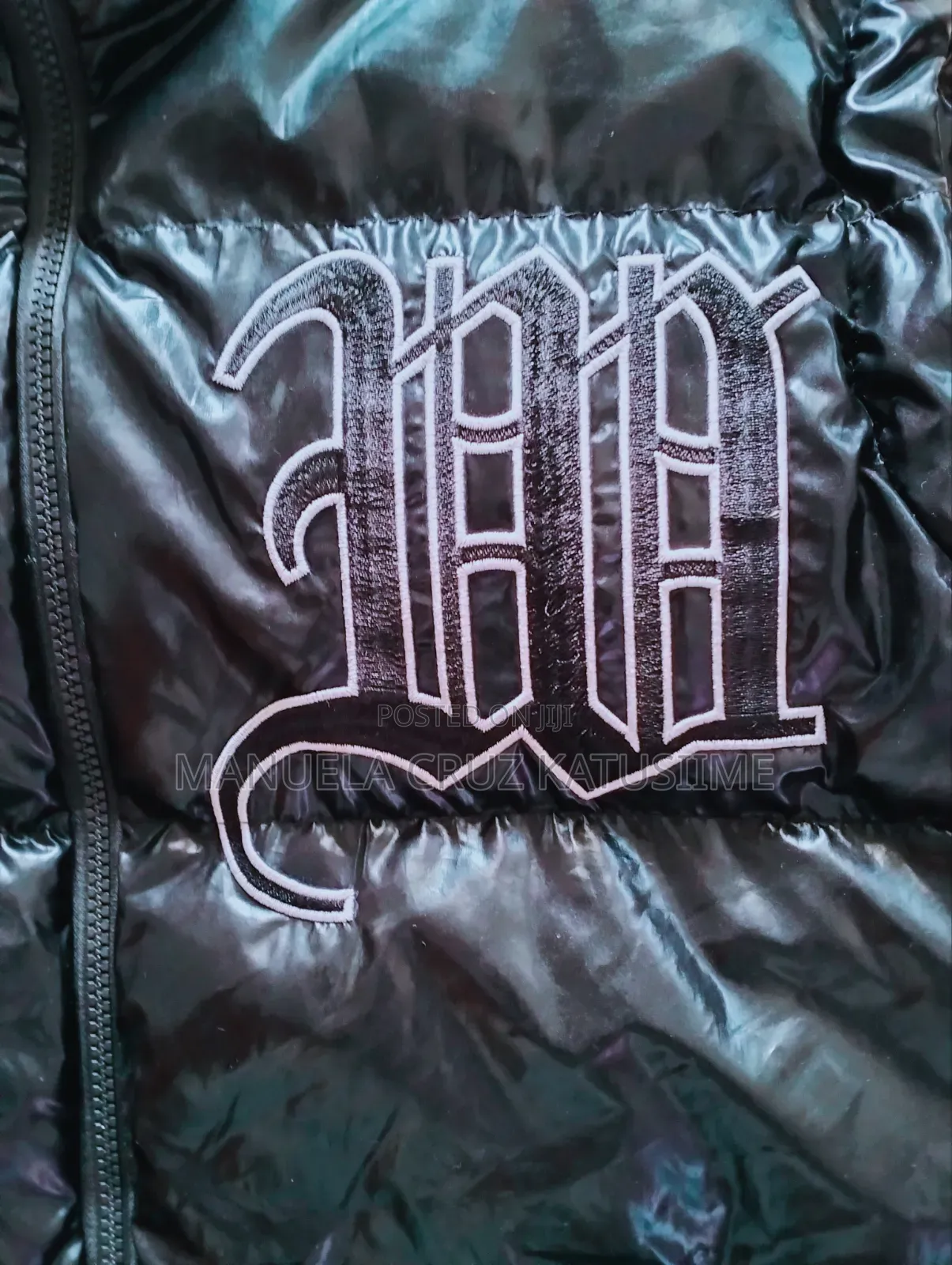 Shiny Black Puffer Vest