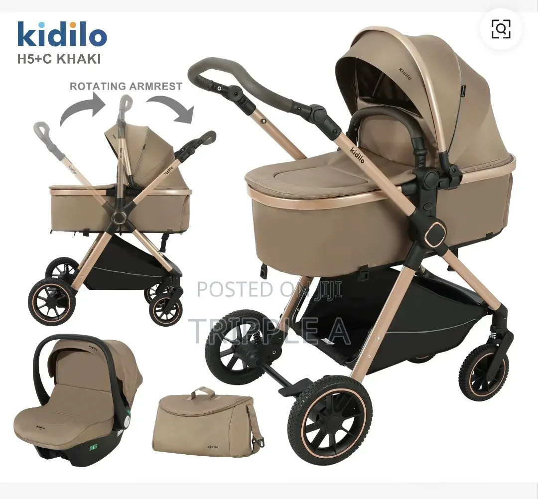 Kidilo 3 in 1 Aluminum Alloy Baby Stroller