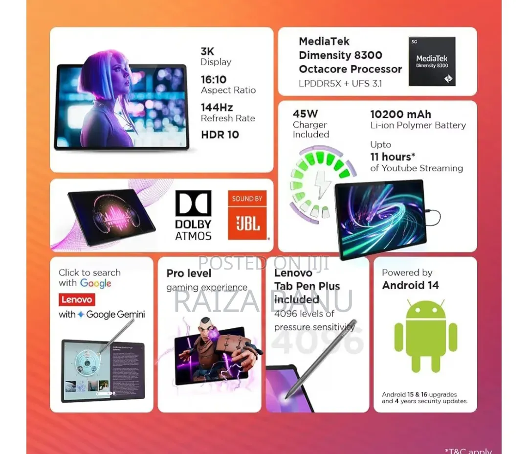 New Lenovo Idea Tab Pro 128 GB Gray
