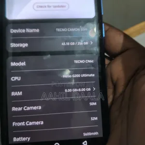 New Tecno Camon Slim 256 GB Blue