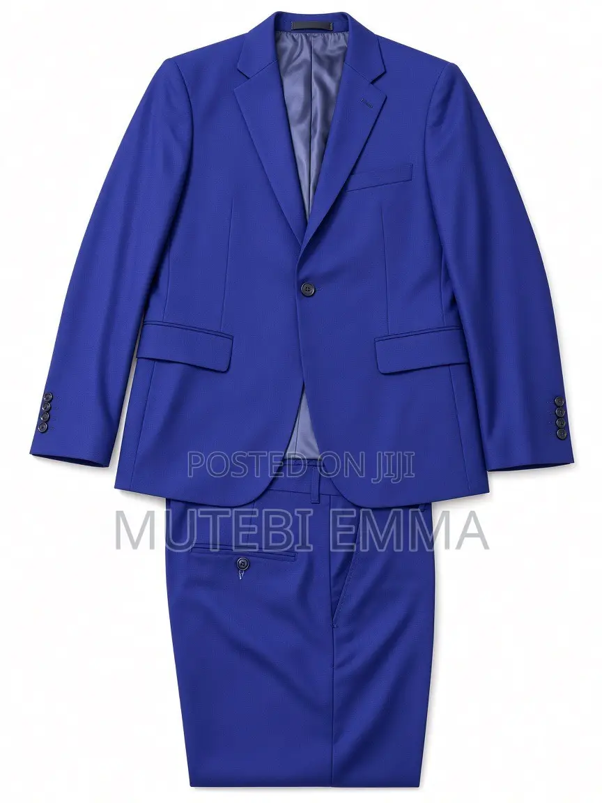 Men’s Bonucci Suits – Blue & Charcoal Grey – Size 48