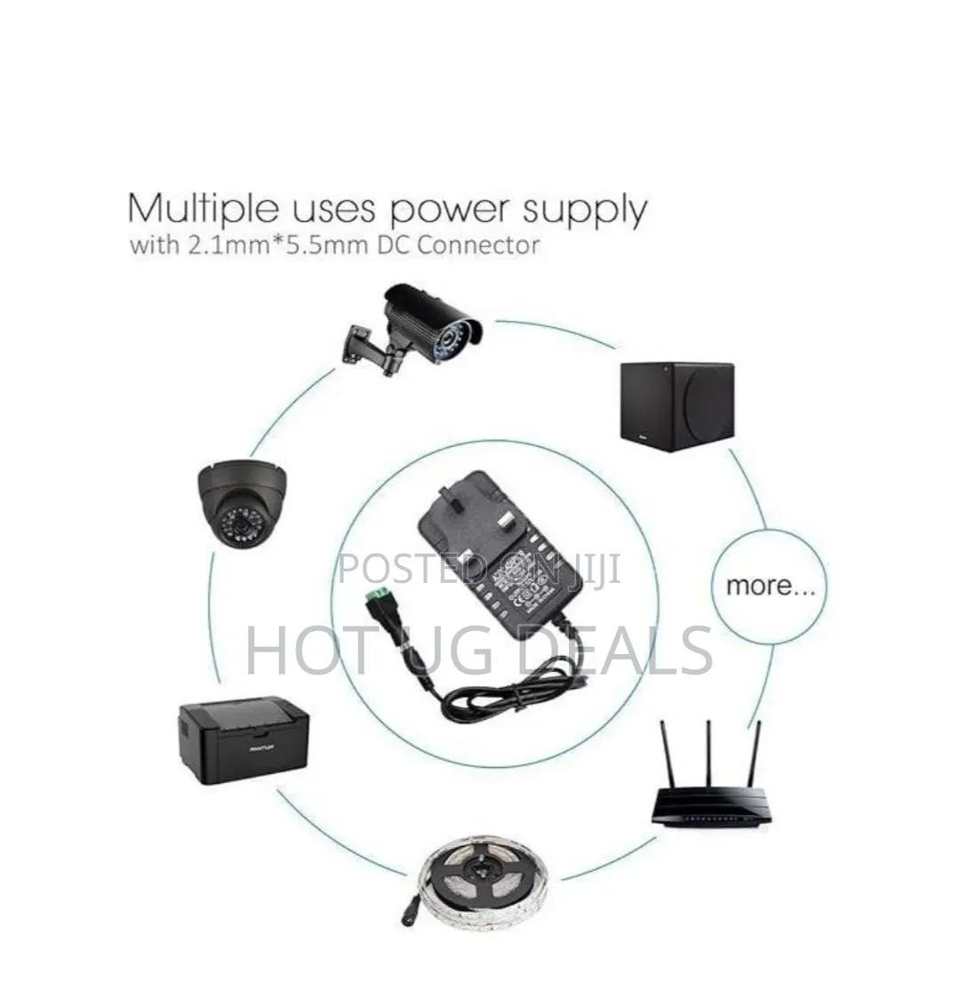 12V 1A AC/DC Power Adapter Supply With Center-Positive UK Plug