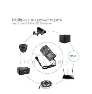 12V 1A AC/DC Power Adapter Supply With Center-Positive UK Plug