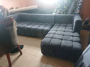 L Sofas Dark Grey Bubble 7 Seater Available
