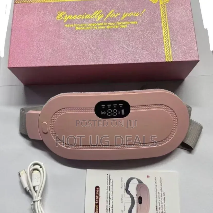 Smart Wireless Menstrual Heating Pad & Cramp Massager Belt - Pink
