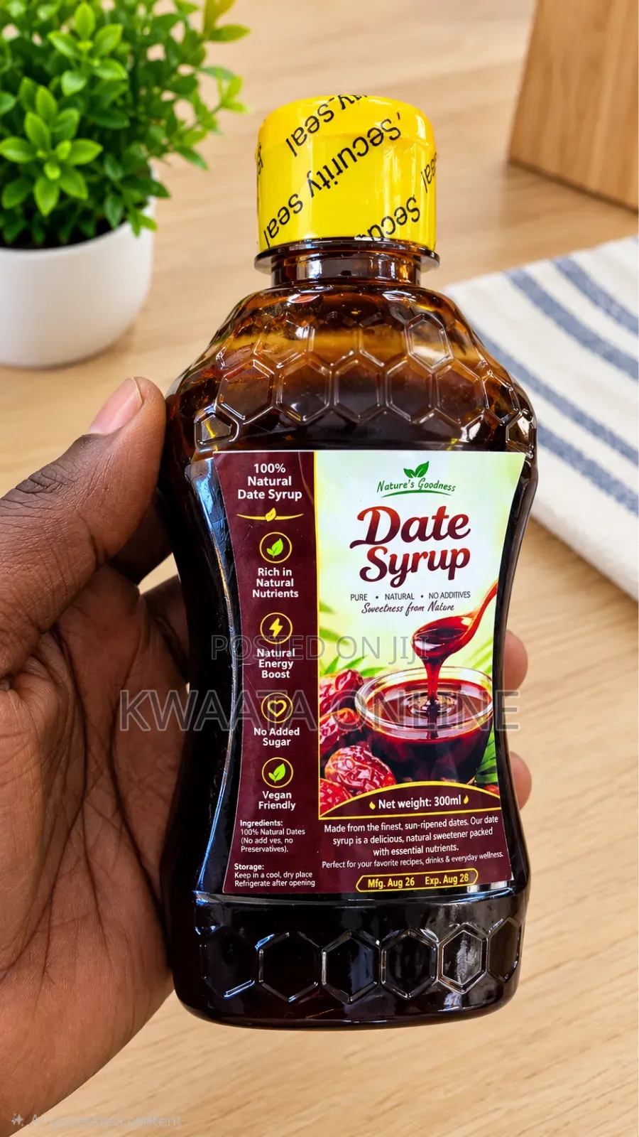 ​100% Natural Date Syrup – Rich Taste & Healthy Energy Boost (300ml)