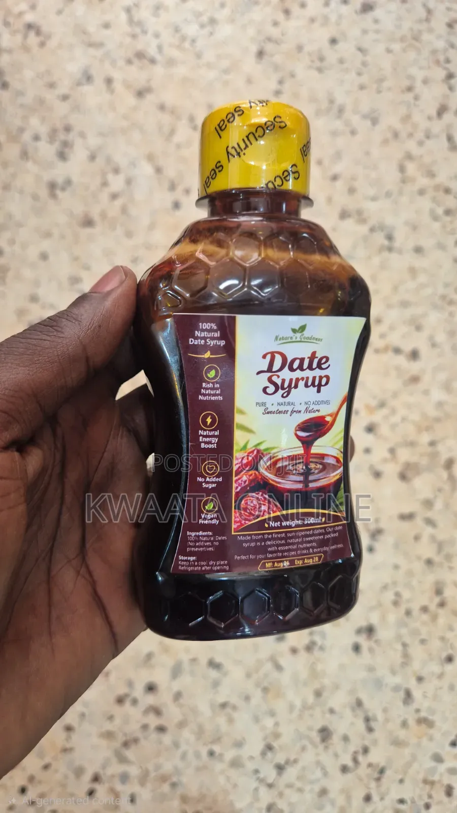 ​100% Natural Date Syrup – Rich Taste & Healthy Energy Boost (300ml)