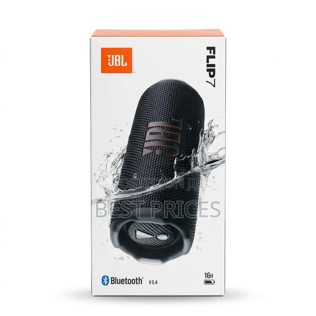 JBL Flip 7 Portable Bluetooth Speaker – Black