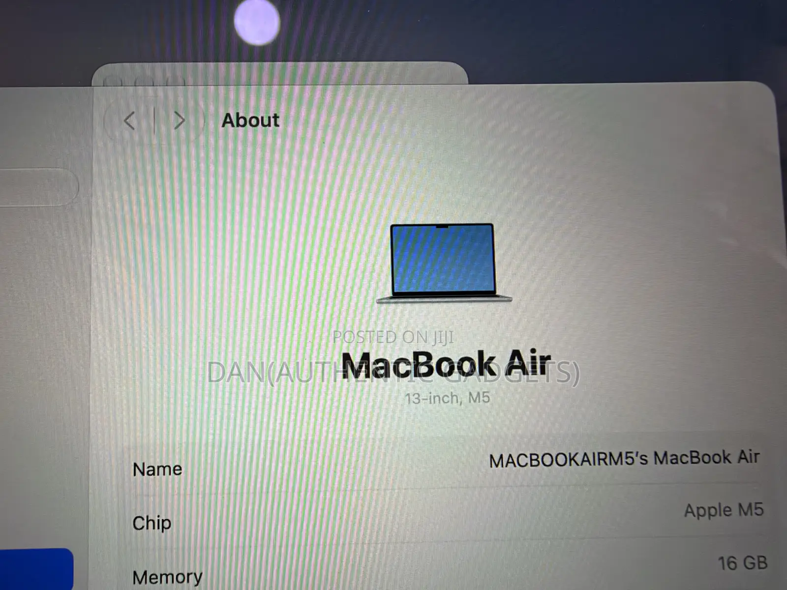 New Laptop Apple MacBook Air 2026 M5 16GB Apple M5 SSD 512GB