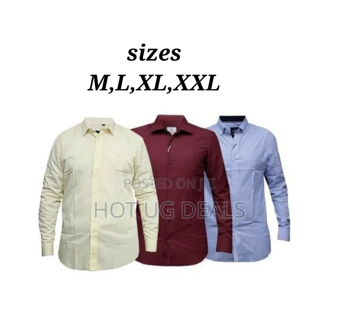 Pack of 3 Men's Premium Official Shirts – Long-Sleeved (M, L, XL, XXL)