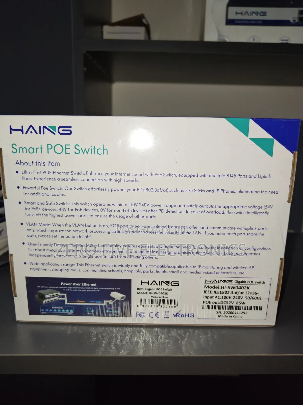 Haing Smart Poe Switch 4port SFP