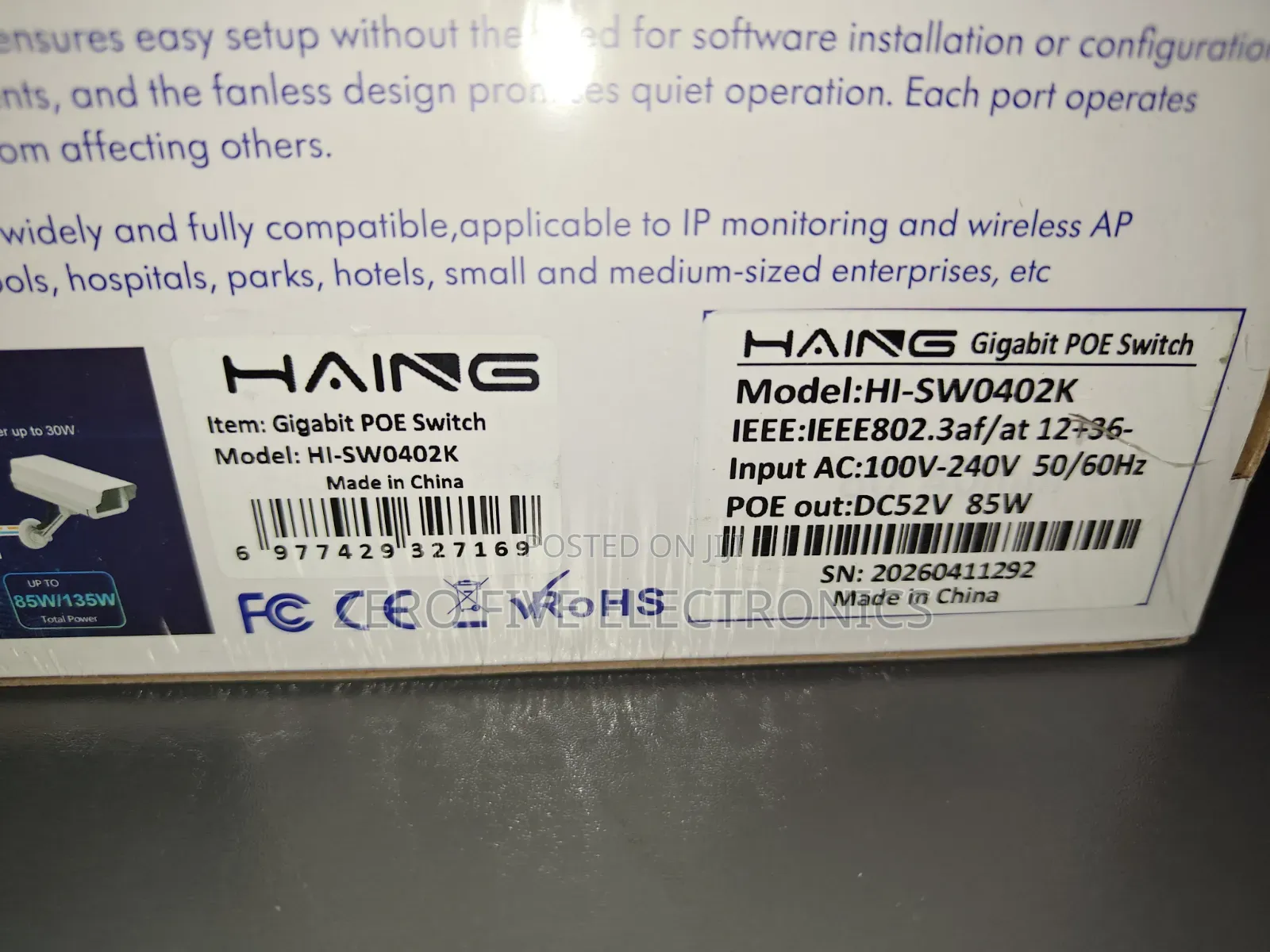 Haing Smart Poe Switch 4port SFP
