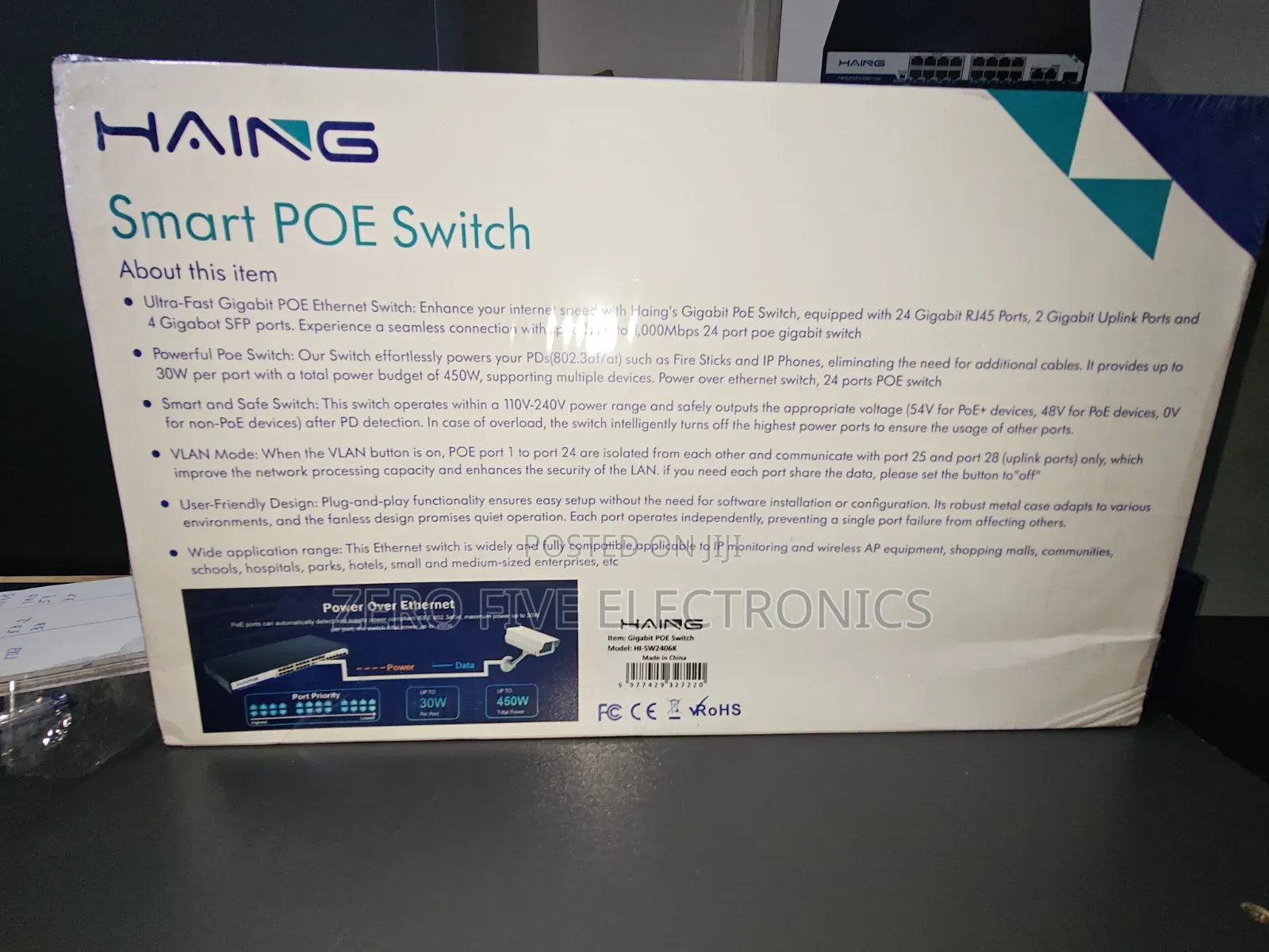 Haing Smart Poe Switch 24 Port