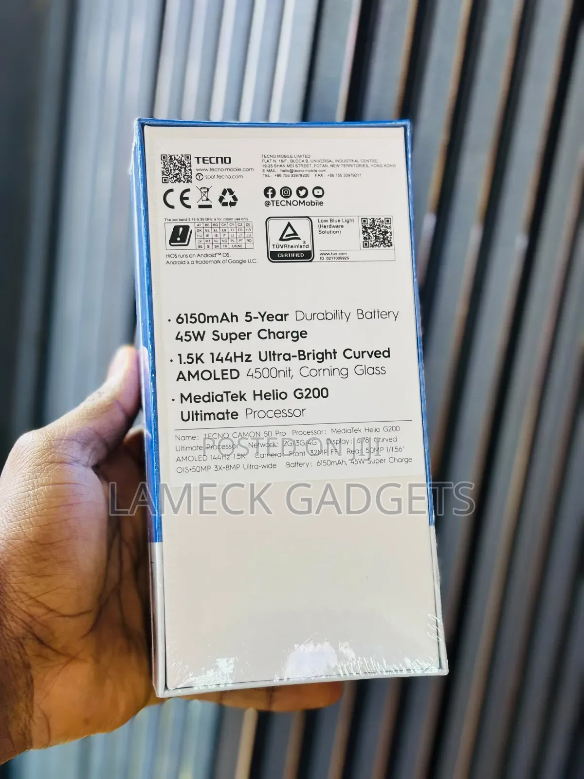 New Tecno Camon 50 Pro 256 GB Silver
