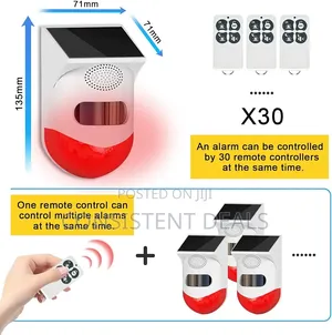Solar Sound & Strobe Light Alarm With Motion Detector