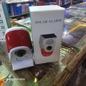 Solar Sound & Strobe Light Alarm With Motion Detector