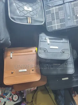 Brown Synthetic Leather Messenger and Crossbody Shoulder Bag