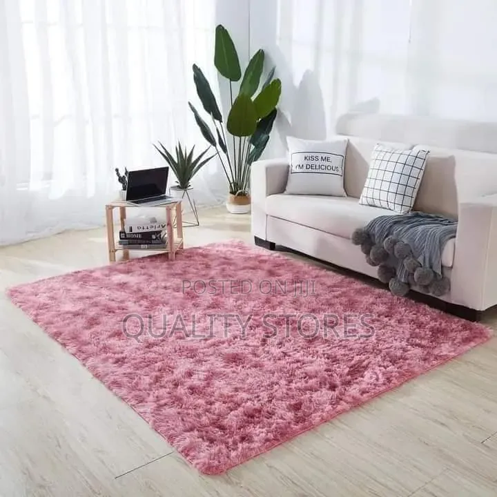 Stylish Fluffy Carpet Maroon