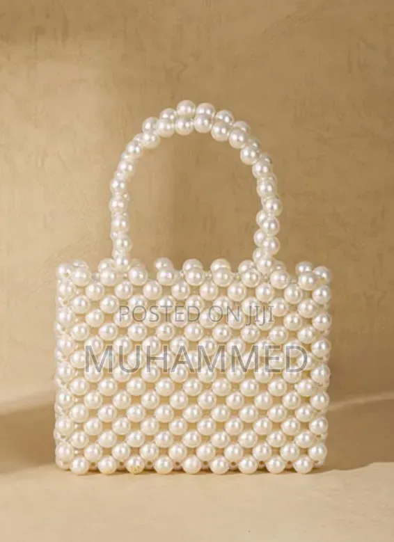 Handmade Pearl Beaded Hand Bag