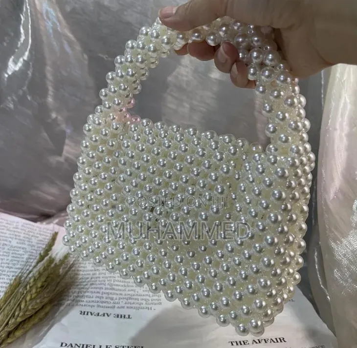 Handmade Pearl Beaded Hand Bag