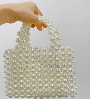 Handmade Pearl Beaded Hand Bag
