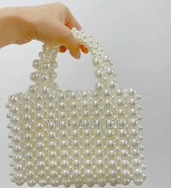 Handmade Pearl Beaded Hand Bag