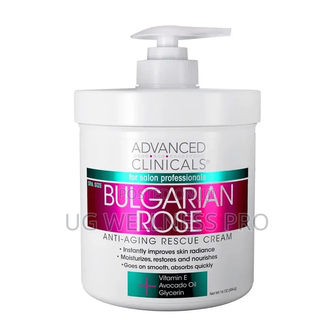 Bulgarian Rose Anti-Aging Rescue Cream Spa 454g With Vitamin E Avocado